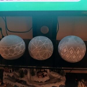 Geometric Patterned Spheres - Set of 3